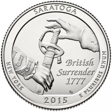 2015 Saratoga Quarter Coin - P or D Mint - BU
