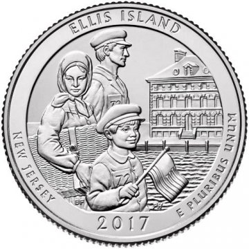 2017 Ellis Island Quarter Coin - P or D Mint - BU