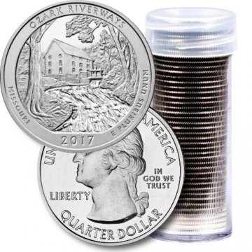 2017 40-Coin Ozark Riverways Quarter Rolls - P or D Mint - BU