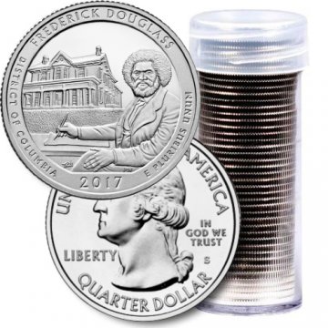 2017 40-Coin Frederick Douglass Quarter Rolls - S Mint - BU