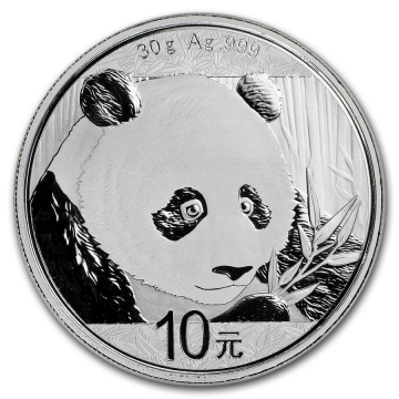 2018 30 gram Chinese Silver Panda Coin - Gem BU 