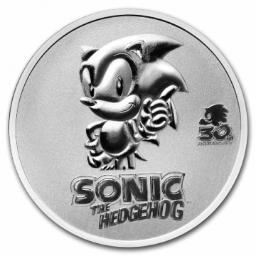 2021 Niue 1 oz Silver $2 Sonic the Hedgehog 30th Anniversary Coin - Gem BU