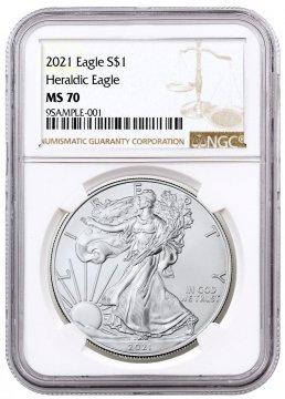 2021 1 oz American Silver Eagle Coin - Type 1 - NGC MS-70