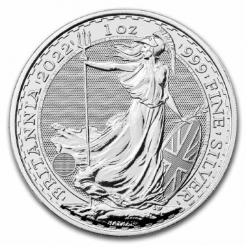 2022 1 oz Great Britain Silver Britannia Coin - Gem BU