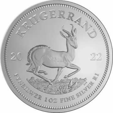 2022 1 oz South African Silver Krugerrand Coin - Gem BU