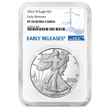 2022-W 1 oz Proof American Silver Eagle Coin - NGC PF-70 Ultra Cameo Early Releases