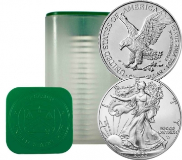 2022 20-Coin 1 oz American Silver Eagle Roll - Never Opened
