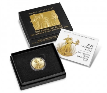 2022-W 1/4 oz Proof American Gold Eagle Coin - w/ Box and COA - Sold Out at Mint!