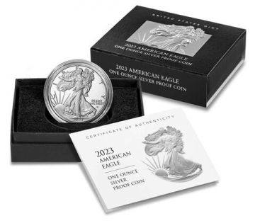 2023-W 1 oz Proof American Silver Eagle Coin - Gem Proof (w/ Box & COA)
