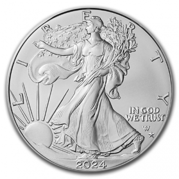 2024-(P) 1 oz American Silver Eagle Coin with Star Privy - Gem BU