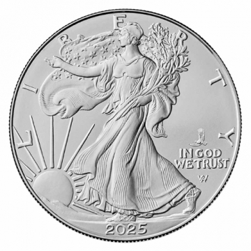 2025(P) 1 oz American Silver Eagle Coin - Eagle Privy - Average BU