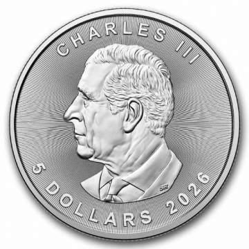 2026 1 oz Canadian Silver Maple Leaf Coin - Gem BU