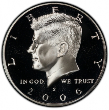 2006-S 90% Silver Kennedy Proof Half Dollar Coin - Choice PF