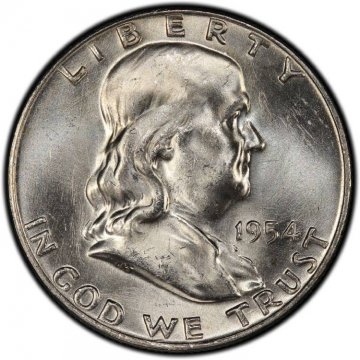 1954-D Franklin Silver Half Dollar Coin - Choice BU