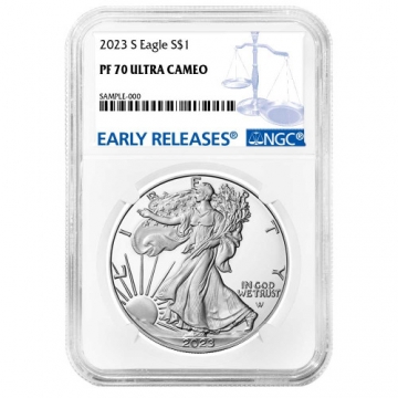 2023-S 1 oz Proof American Silver Eagle Coin - NGC PF-70 Ultra Cameo Early Releases