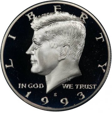 1993-S 90% Silver Kennedy Proof Half Dollar Coin - Choice PF