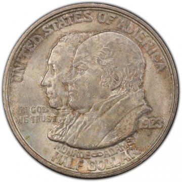 1923-S Monroe Commemorative Silver Half Dollar Coin - AU