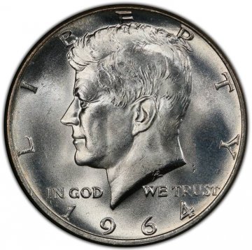 1964 90% Silver Kennedy Half Dollar Coin - Choice BU