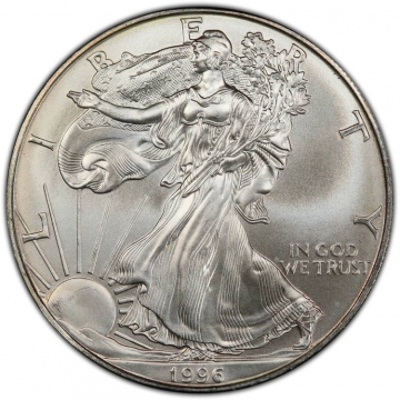 1996 1 oz American Silver Eagle Coin - Avg. BU