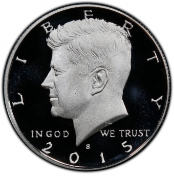 2015-S 90% Silver Kennedy Proof Half Dollar Coin - Choice PF