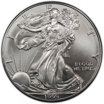 1999 1 oz American Silver Eagle Coin - Gem BU