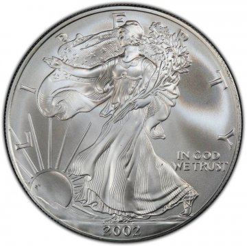 2002 1 oz American Silver Eagle Coin - Gem BU