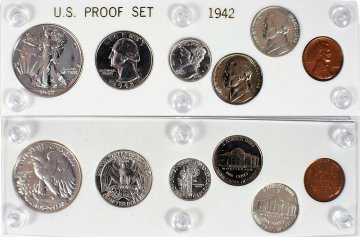 1942 U.S. Proof Set (6 Coins, New Capital Plastic Holder)