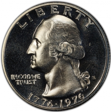 1776-1976-S 40% Silver Washington Quarter Coin - Choice PF