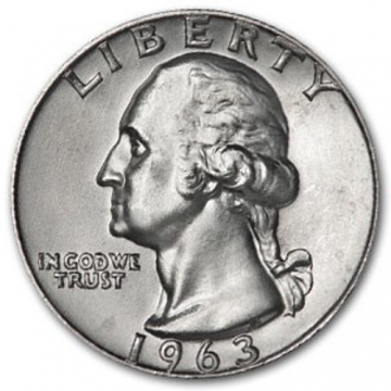 1963 Washington Silver Quarter Coin - Choice BU