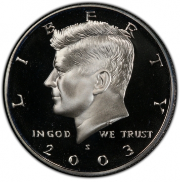 2003-S 90% Silver Kennedy Proof Half Dollar Coin - Choice PF 