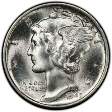 1945-D Mercury Silver Dime Coin - Choice BU