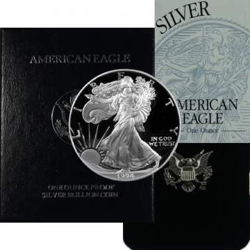1994-P 1 oz American Proof Silver Eagle Coin - Gem Proof (w/ Box & COA)