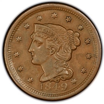 1800's U.S. Large Cent Coin - About Uncirculated