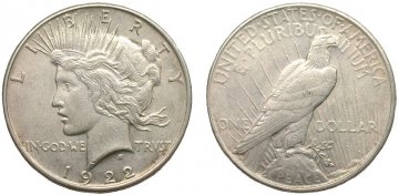 Peace Silver Dollars - VG-XF Condition