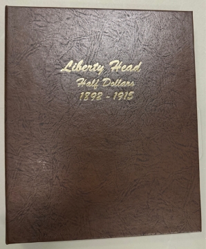 Dansco Album 7150 for Liberty Head Half Dollars -  1892-1915 - Lightly Used