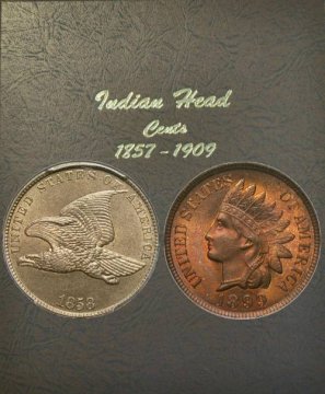 1857-1909 59-Coin Flying Eagle / Indian Cent Coin Set