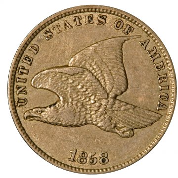 1858 Flying Eagle Cent Coin - Small Letters - Extremely Fine