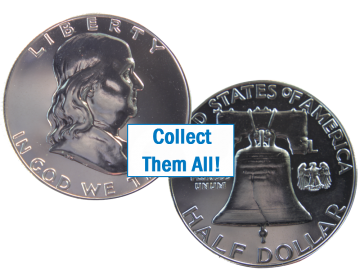 1959 Proof Franklin Silver Half Dollar Coin - Choice PF