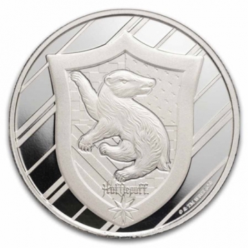 Harry Potter 1 oz Silver Houses: Hufflepuff - Gem BU