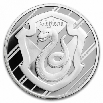 Harry Potter 1 oz Silver Houses: Slytherin - Gem BU