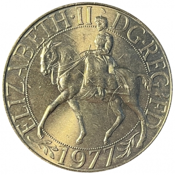 1977 Queen Elizabeth II Jubilee Crown Commemorative Coin - Choice Uncirculated