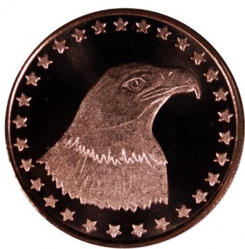 1 oz Copper Round - U.S. Bald Eagle Design