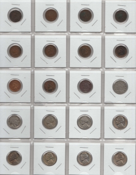 Mixed 20-Coin Pocket Lot - Mixed Dates, Grades and Series