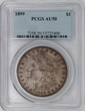 1899 Morgan Silver Dollar Coin PCGS AU-50