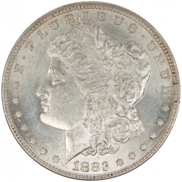 1883-S Morgan Silver Dollar Coin - Borderline Uncirculated