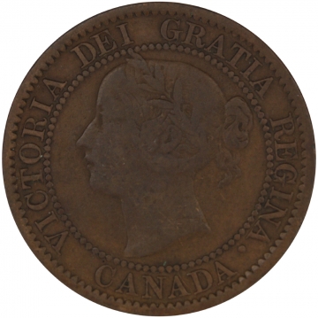 1859 Canada One Cent - Narrow 9 Low 9 - Very Fine Condition