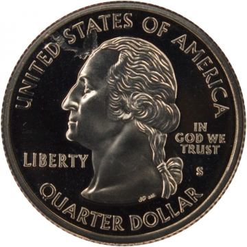 2001 Proof North Carolina State Quarter Coin - Strike Thru Mint Error - Gem Proof Cameo