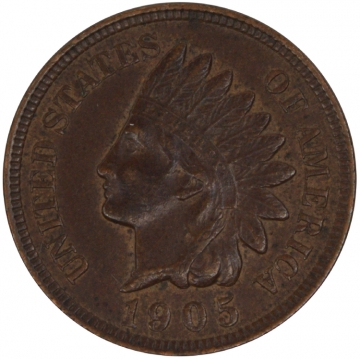 1905 Indian Head Cent Coin - Borderline Uncirculated