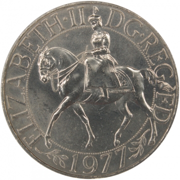 1977 Queen Elizabeth II Silver Jubilee Crown Commemorative Coin - Choice Uncirculated