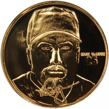Limited Edition Mark McGwire Highland Mint 24kt Gold Overlay Coin - 400 Home Runs - #1320